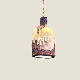Lampadario a sospensione singolo piccolo Cafe American Country