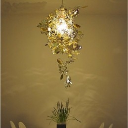 Lampada a sospensione LED Mercoledì Luce in metallo 3 luci oro argento bianco