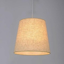 Lampada a sospensione moderna in metallo e tessuto 34 cm