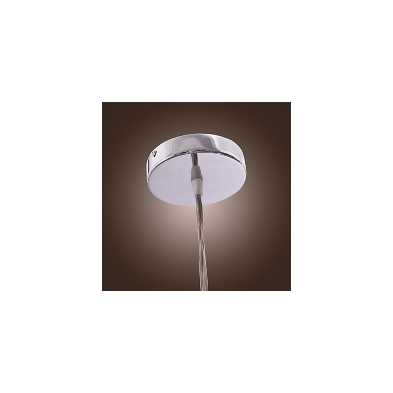 Lampada a sospensione moderna in alluminio cromato a 7 luci G4