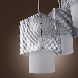 Lampada a sospensione moderna contemporanea mini galvanosteggiata con paralume in vetro trasparente