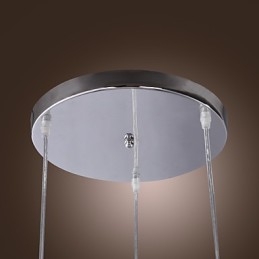 Lampada a sospensione moderna contemporanea mini galvanosteggiata con paralume in vetro trasparente
