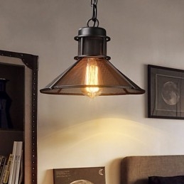 Lampada a sospensione retrò Mini Style in metallo nero