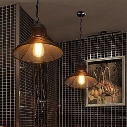 Lampada a sospensione retrò Mini Style in metallo nero