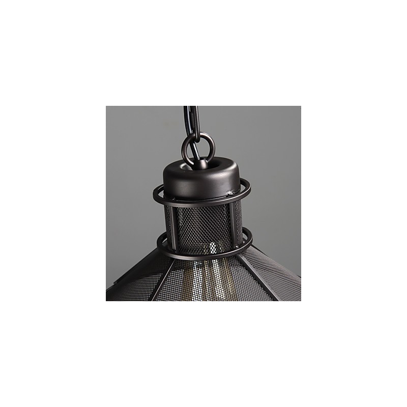 Lampada a sospensione retrò Mini Style in metallo nero