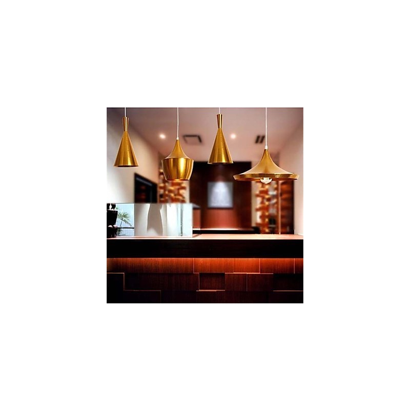 Lampadario a sospensione in alluminio Americange Gold a 3 teste