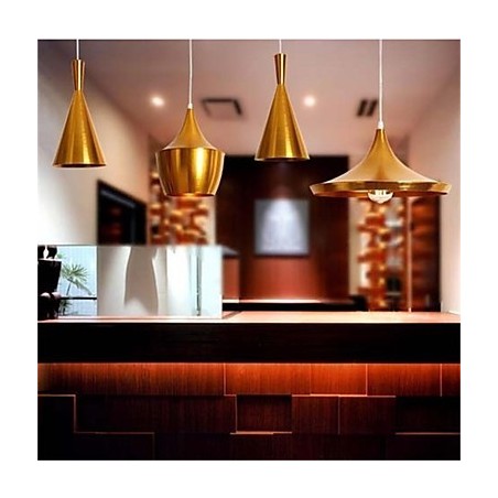 Lampadario a sospensione in alluminio Americange Gold a 3 teste