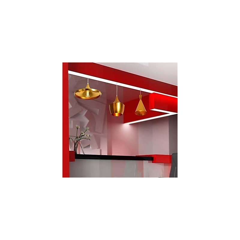 Lampadario a sospensione in alluminio Americange Gold a 3 teste