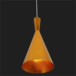 Lampadario a sospensione in alluminio Americange Gold a 3 teste
