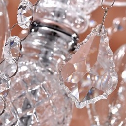 Lampada a sospensione moderna in cristallo a 3 luci con paralume in vetro