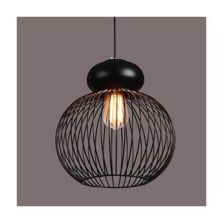 Lampada a sospensione mini retrò Garage in metallo nero 3x E26/E27