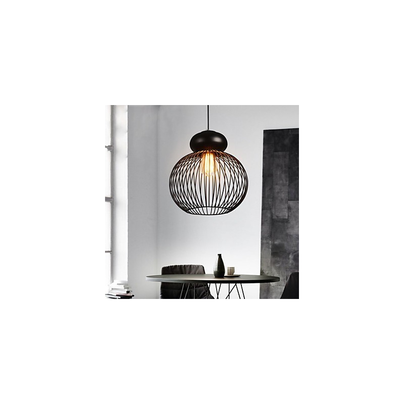 Lampada a sospensione mini retrò Garage in metallo nero 3x E26/E27