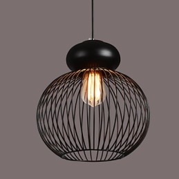 Lampada a sospensione mini retrò Garage in metallo nero 3x E26/E27