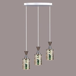 Lampada a sospensione cromata con incisione laser Dream