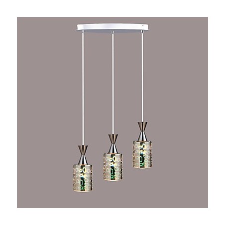 Lampada a sospensione cromata con incisione laser Dream