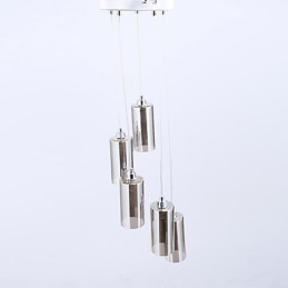 Lampada a sospensione in vetro trasparente grigia, semplice, moderna e creativa