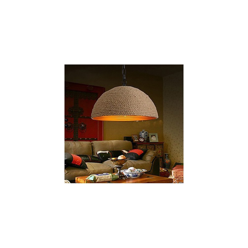 Lampadario in ferro battuto vintage a canapa industriale creativa