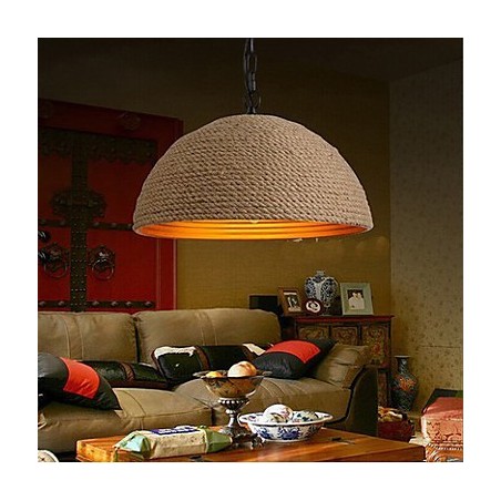 Lampadario in ferro battuto vintage a canapa industriale creativa