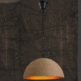 Lampadario in ferro battuto vintage a canapa industriale creativa