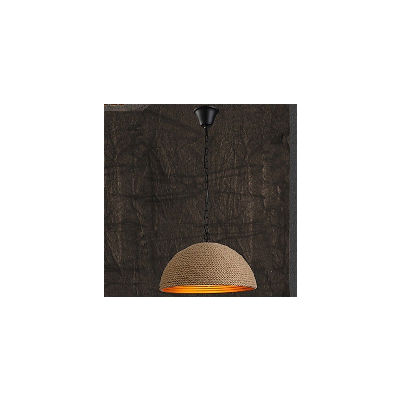 Lampadario in ferro battuto vintage a canapa industriale creativa