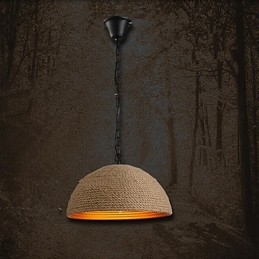Lampadario in ferro battuto vintage a canapa industriale creativa