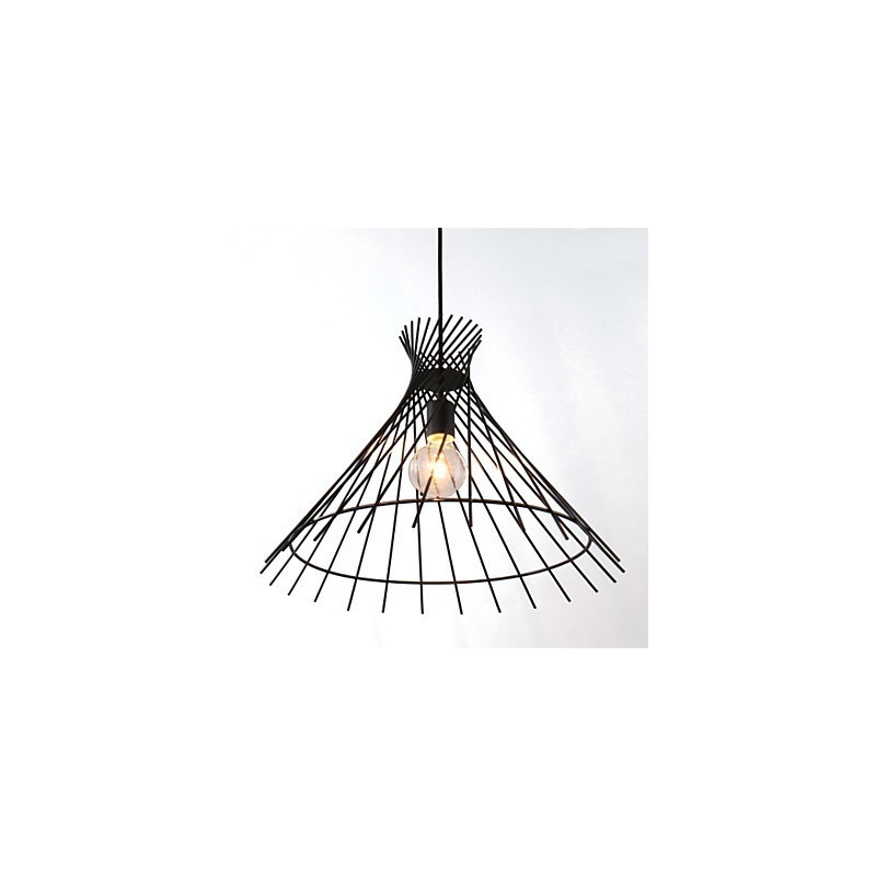 Lampadario a sospensione mini rustico retrò in metallo nero