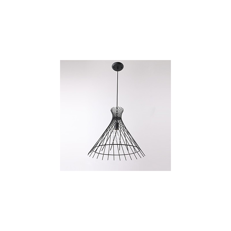 Lampadario a sospensione mini rustico retrò in metallo nero