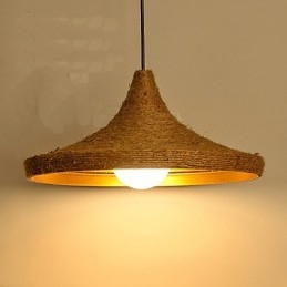 Lampadario a sospensione retrò in canapa industriale C