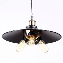 Lampada a sospensione country in ferro battuto nero
