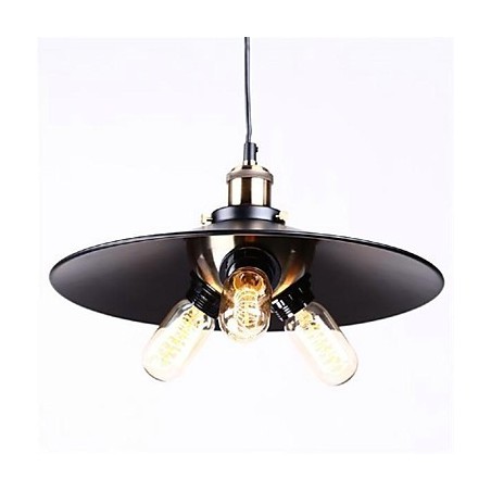 Lampada a sospensione country in ferro battuto nero