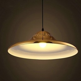 Lampada a sospensione Country vintage in metallo dorato 3 luci E26/E27