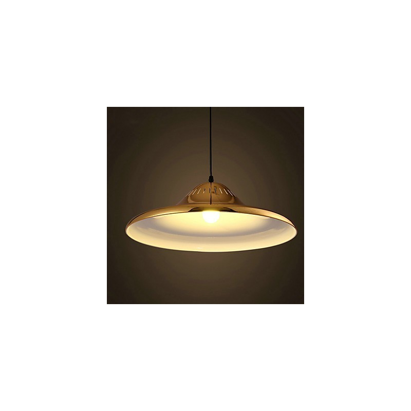 Lampada a sospensione Country vintage in metallo dorato 3 luci E26/E27