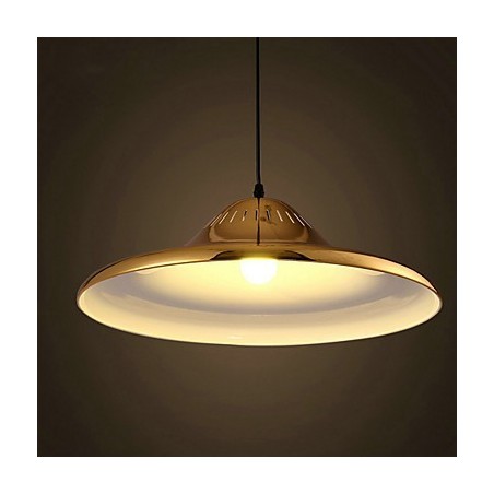Lampada a sospensione Country vintage in metallo dorato 3 luci E26/E27