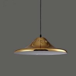 Lampada a sospensione Country vintage in metallo dorato 3 luci E26/E27