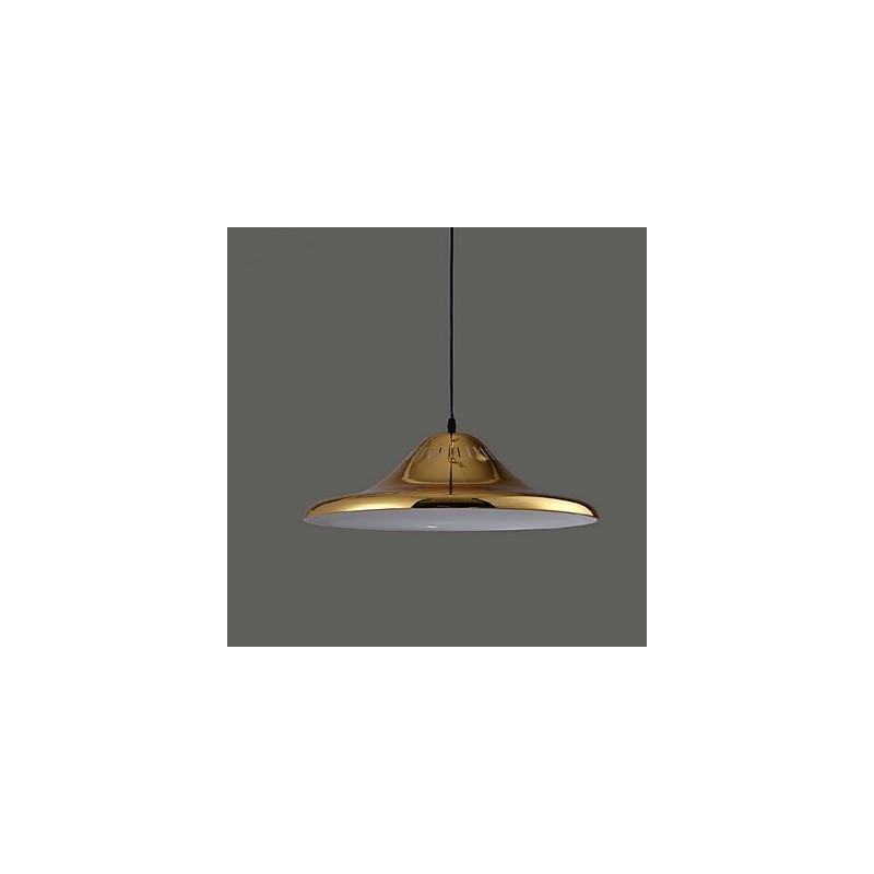 Lampada a sospensione Country vintage in metallo dorato 3 luci E26/E27