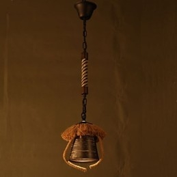Lampada a sospensione retrò in ceramica stile country americano