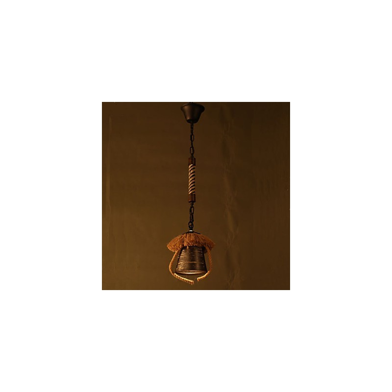 Lampada a sospensione retrò in ceramica stile country americano