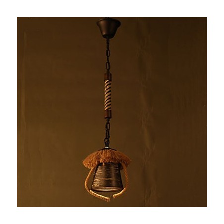 Lampada a sospensione retrò in ceramica stile country americano
