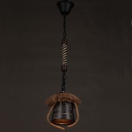 Lampada a sospensione retrò in ceramica stile country americano