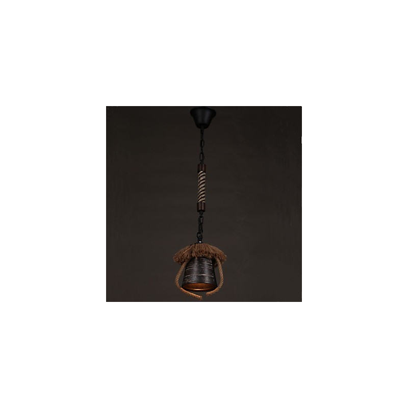 Lampada a sospensione retrò in ceramica stile country americano