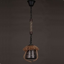 Lampada a sospensione retrò in ceramica stile country americano