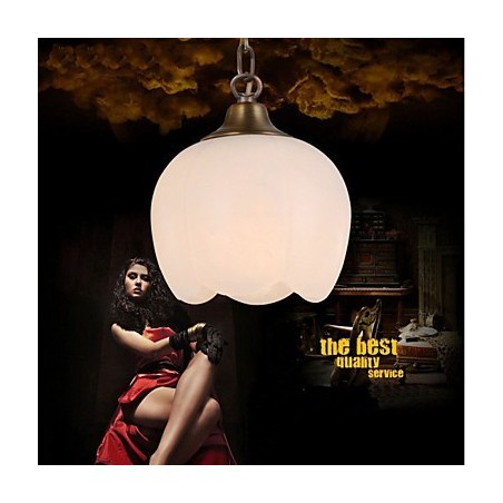 Lampadario a sospensione singolo in marmo spagnolo e rame