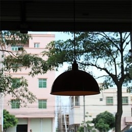 Lampadario sospensione retrò in ferro