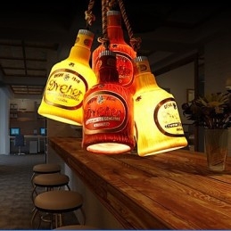 Lampada a sospensione retrò americana a testa singola