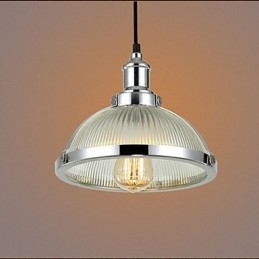 Piccola lampada a sospensione retrò americana in vetro