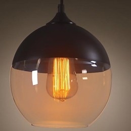 WestMenLights Lampada a sospensione in vetro moderno vintage 200 mm trasparente