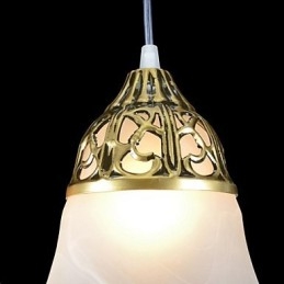 Lampada a sospensione classica europea in bronzo a 3 luci in vetro moiré