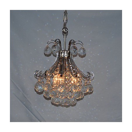 Lampadario a sospensione moderno in cristallo mini elettroplaccato
