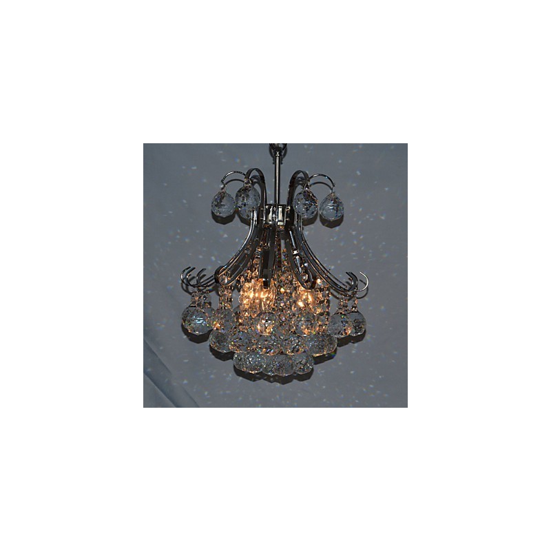 Lampadario a sospensione moderno in cristallo mini elettroplaccato
