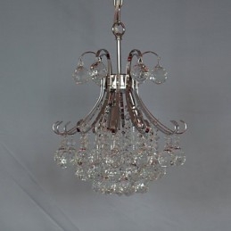 Lampadario a sospensione moderno in cristallo mini elettroplaccato
